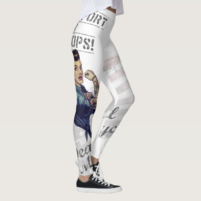 Support Our Troops Rosie the Riveter Leggings (Right)