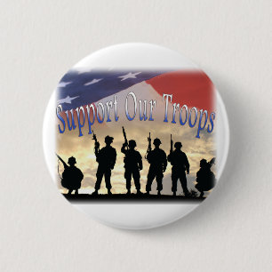 Support Our Troops Soldiers 2 Inch Round Button