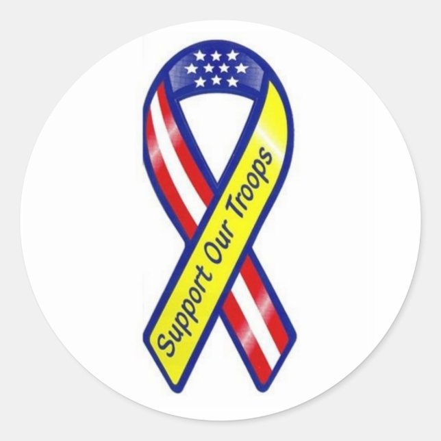 support our troops sticker (Front)