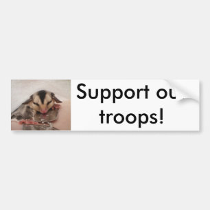 Support our troops - sugar gliders bumper sticker