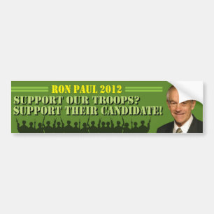 Support Our Troops? Support Their Candidate! Bumper Sticker
