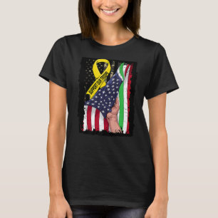 Support Our Troops Thin Green Line Veteran RED Fri T-Shirt