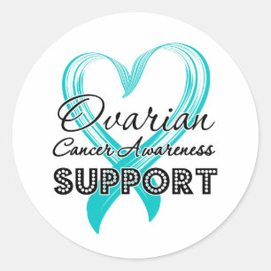 Support Ovarian Cancer Awareness Classic Round Sticker
