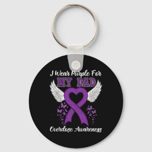 Support Overdose Awareness Month Costume Dad Gift Keychain