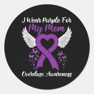 Support Overdose Awareness Month Costume Mom Classic Round Sticker