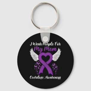 Support Overdose Awareness Month Costume Mom Keychain