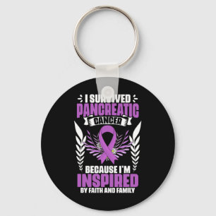 Support Pancreas Survivor Pancreatic Cancer Awaren Keychain