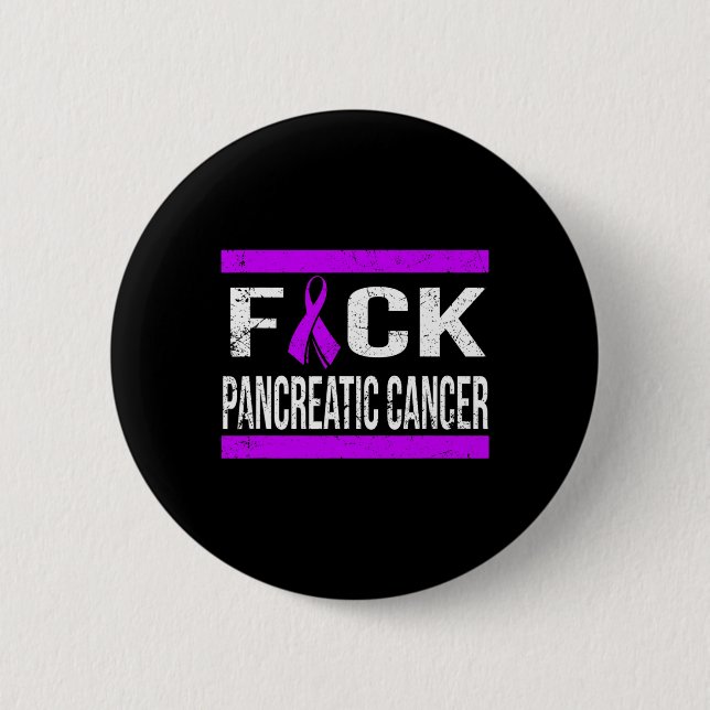 SUPPORT PANCREATIC CANCER AWARENESS T SHIRT 2 INCH ROUND BUTTON (Front)