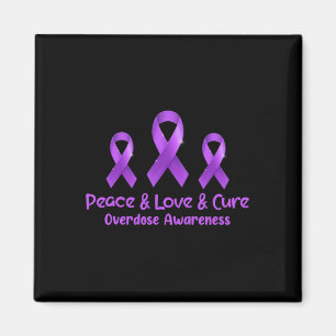Support Peace Love And Cure Opioid Overdose Awaren Magnet