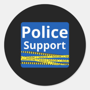 Support Police  Classic Round Sticker