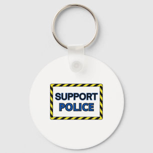 Support Police Sticker2 Keychain