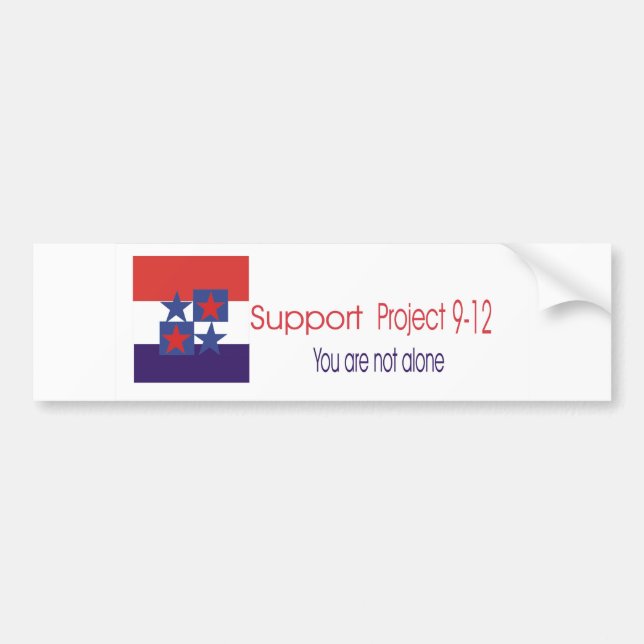 Support project 9-12 bumper sticker (Front)