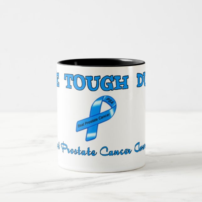 SUPPORT PROSTATE CANCER AWARENESS Two-Tone COFFEE MUG (Center)