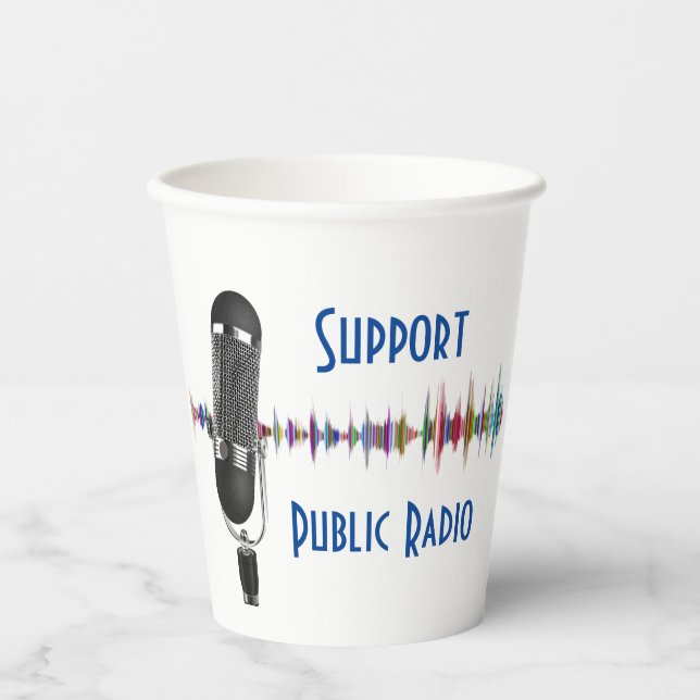 Support Public Radio Paper Cups (Front)