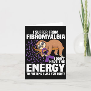 Support Purple Ribbon Warrior Fibromyalgia Awarene Card