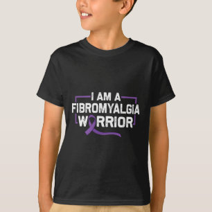 Support Purple Ribbon Warrior Of Fibromyalgia Awar T-Shirt