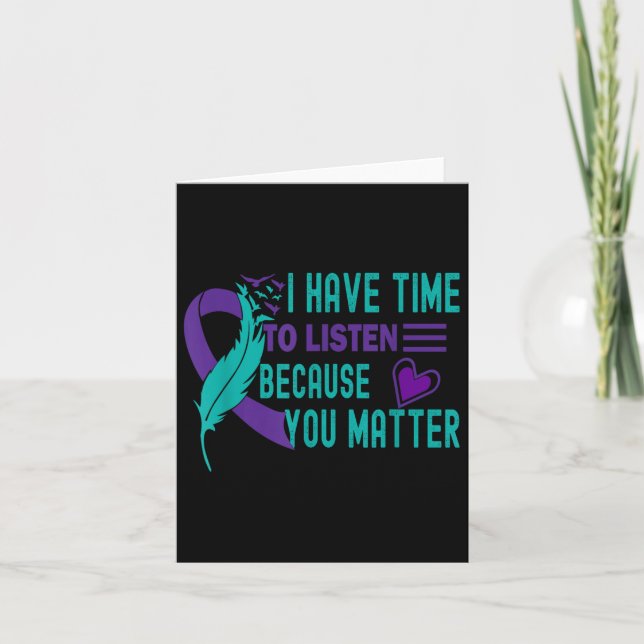 Support Raising Suicide Prevention Awareness  Card (Front)