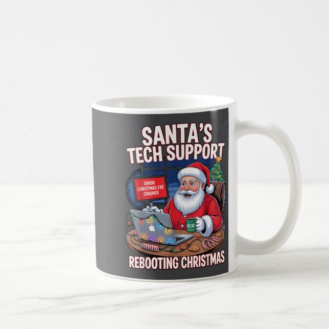 Support Rebooting s Santa Tech Vibes Coffee Mug (Right)