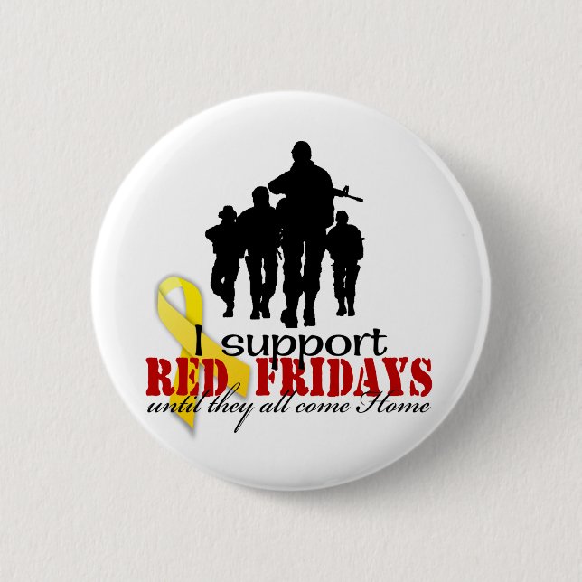 Support red Fridays 2 Inch Round Button (Front)