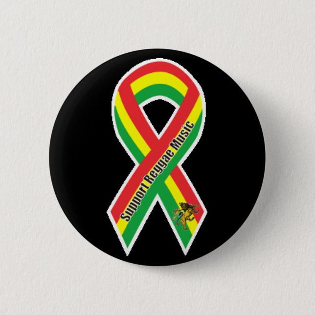 Support Reggae Music 2 Inch Round Button (Front)