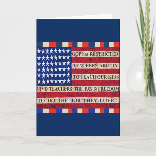 Support & Respect Our Teachers! Card (Front)