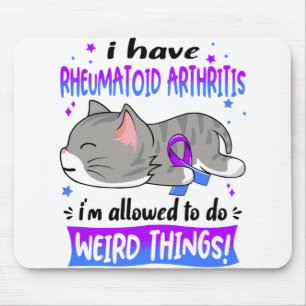 Support Rheumatoid Arthritis Awareness Ribbon Gift Mouse Pad