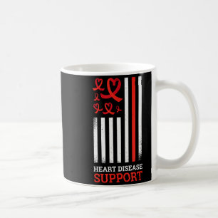 Support Ribbon Red Heart Disease Awareness Coffee Mug