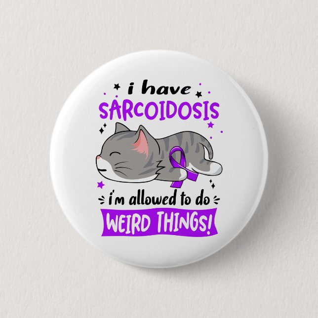 Support Sarcoidosis Awareness Ribbon Gifts 2 Inch Round Button (Front)