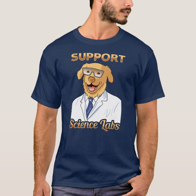 Support Science Labs Labrador Gag T-Shirt (Front)