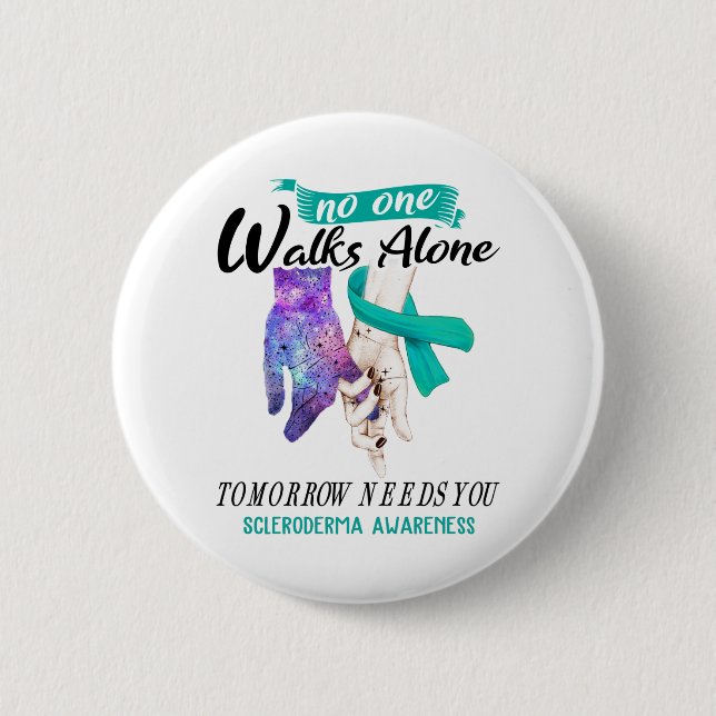 Support Scleroderma Awareness Ribbon Gifts 2 Inch Round Button (Front)
