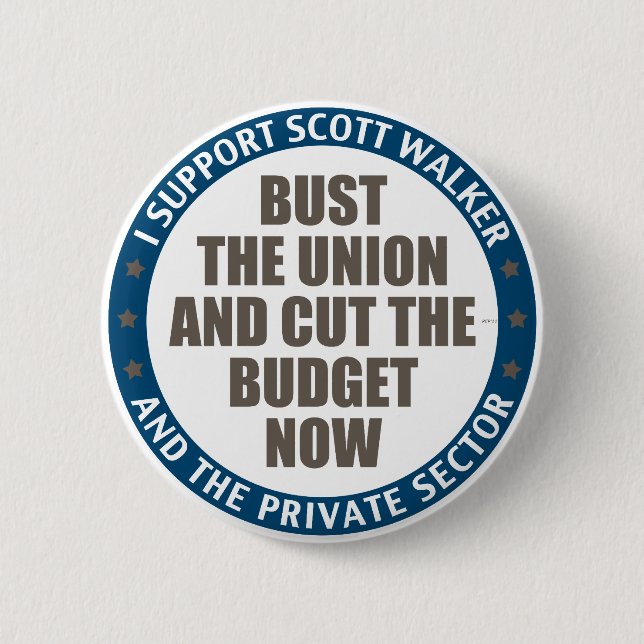 Support Scott Walker 2 Inch Round Button (Front)