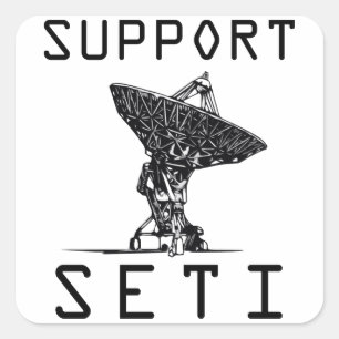 Support SETI Square Sticker