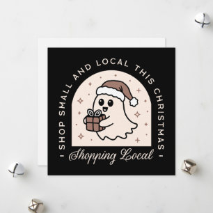 Support shop small local Christmas gift giving Holiday Card