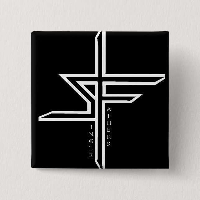 Support Single Fathers 2 Inch Square Button (Front)