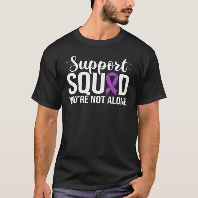 Support SLE Lupus Awareness Support Squad Purple R T-Shirt (Front)