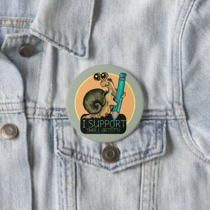 Support Small Artists Snail 3 Inch Round Button
