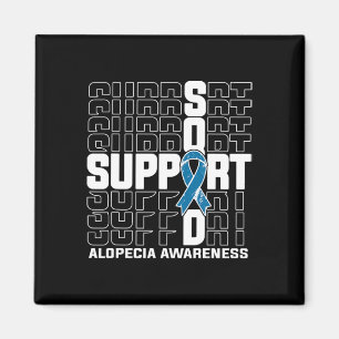 Support Squad Alopecia Awareness Magnet