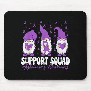 Support Squad Alzheimers Awareness Purple Ribbon Mouse Pad