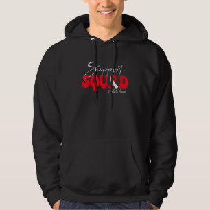 Support Squad Aplastic Anemia Awareness Red & Whit Hoodie