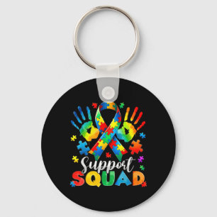 Support Squad Autism Awareness Family Outfits Men Keychain