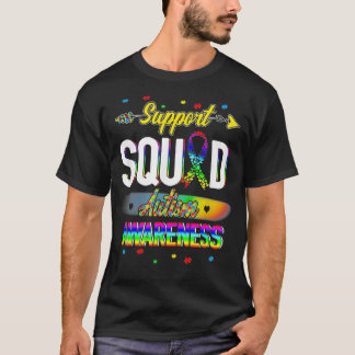 Support Squad Autism Awareness Puzzle Piece  T-Shirt