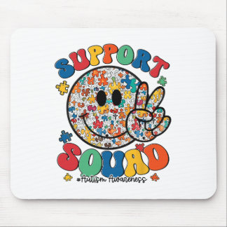 Support Squad Autism Awareness Smile Face Boys Gir Mouse Pad