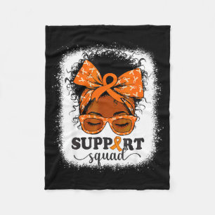 Support Squad Black Women Multiple Sclerosis Aware Fleece Blanket