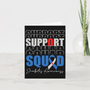 Support Squad Blue Ribbon T1d Diabetes Awareness M Card