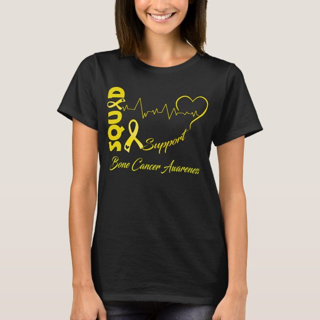 Support Squad BONE CANCER AWARENESS T-Shirt (Front)