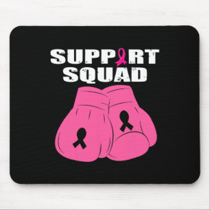 Support Squad Boxing Glove Pink Ribbon Breast Canc Mouse Pad