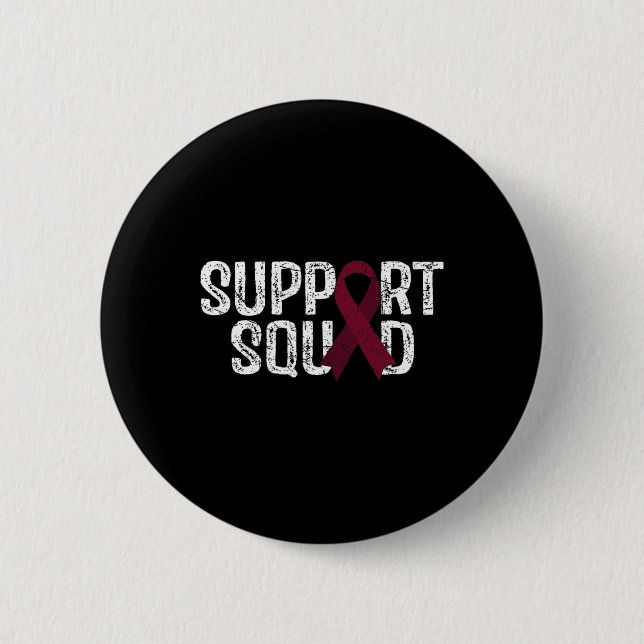 Support Squad Brain Aneurysm Awareness  2 Inch Round Button (Front)