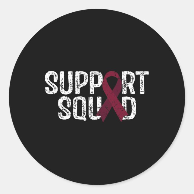 Support Squad Brain Aneurysm Awareness  Classic Round Sticker (Front)