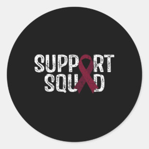 Support Squad Brain Aneurysm Awareness Classic Round Sticker