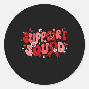 Support Squad Brain Aneurysm Awareness Gifts Classic Round Sticker
